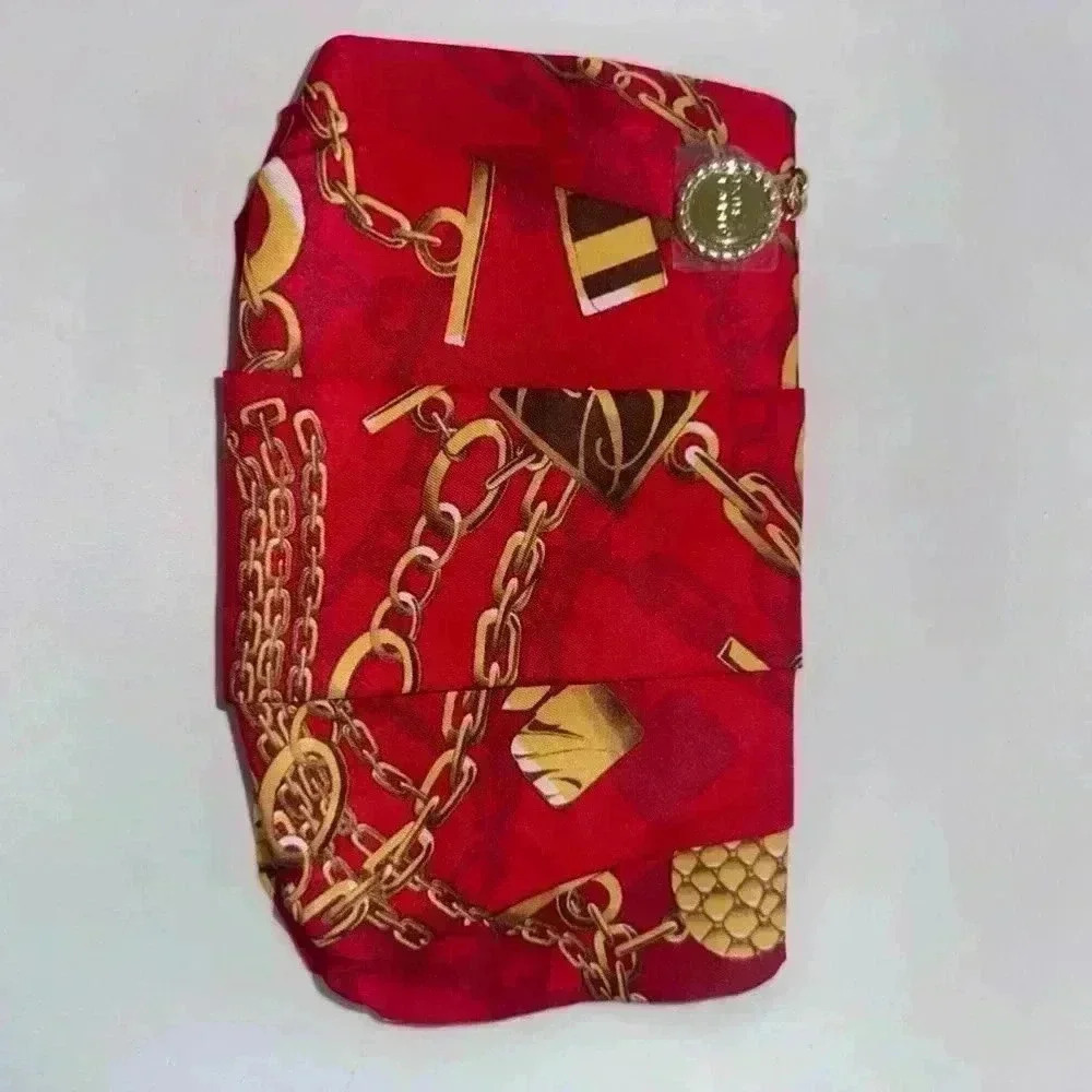 NWOT! Estee Lauder Red & Gold Makeup Bag - Picture 4 of 5
